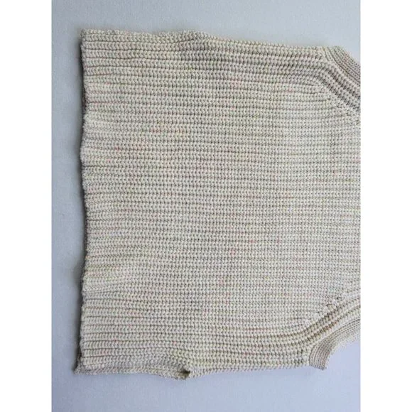 NEW Autumn Cashmere Girl's 12 Cream Neon Specs Sleeveless Knit Sweater Cropped - Picture 7 of 8